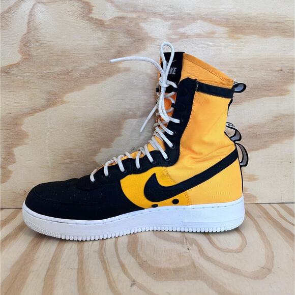 Nike -SF Air Force 1 High Laser -Sneakers -Yellow Black -Men's - 12 - 864024-800 - Picture 4 of 9